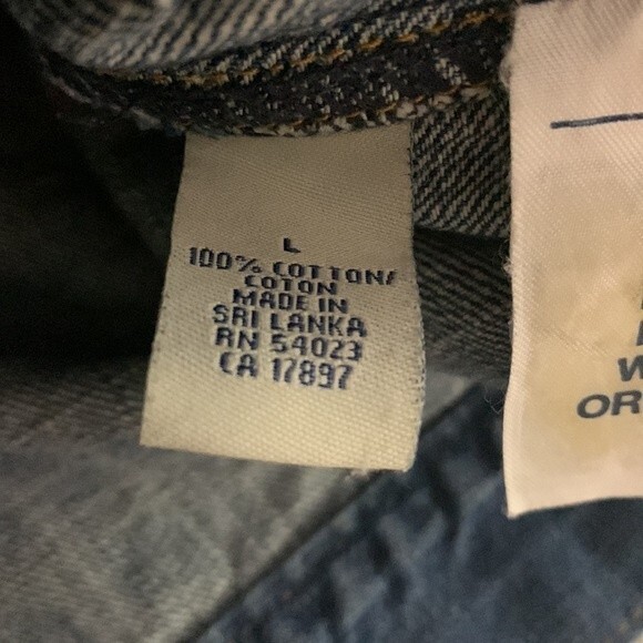 Old Navy Vintage Blue Jeans girl denim Jacket size Large. Dark wash. - Picture 7 of 10